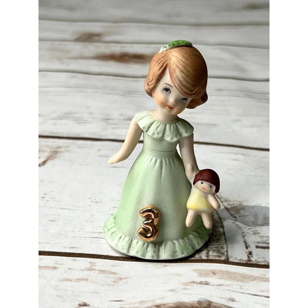 Enesco Growing Up Birthday‎ Girls Porcelain Figurines Lot of 4
